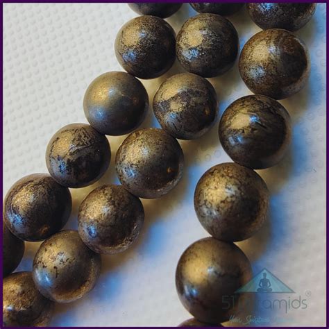 Pyrite Gold Mala Beads (108) – Empowering Meditation & Manifestation T ...