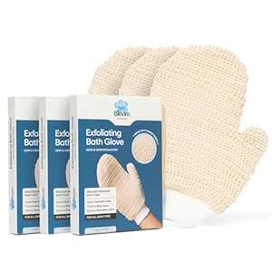 Bloom by Boldcare Exfoliating Bath Glove(3 Gloves)|Exfoliating Gloves ...