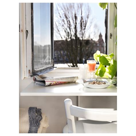 NORBERG wall-mounted drop-leaf table, white, 74x60 cm (291/8x235/8") - IKEA