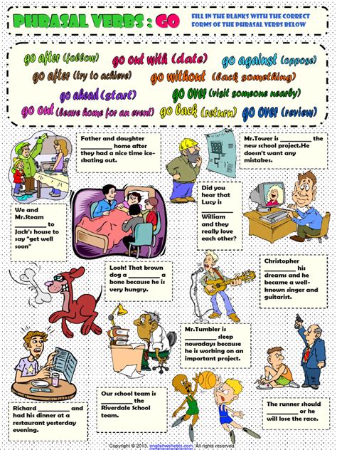 Verb Forms of Go Worksheet 的图像结果