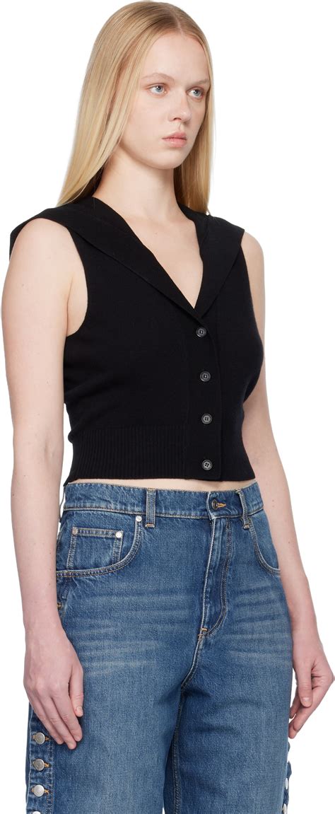 Stella McCartney Black Hooded Sweater Vest Stella McCartney
