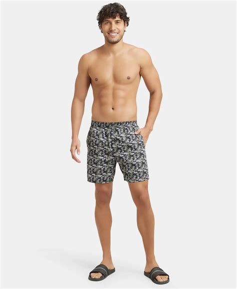 Buy Super Combed Cotton Satin Weave Printed Boxer Shorts with Side ...