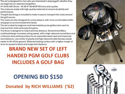 LEFT HANDED PGM GOLF CLUBS | Mendel C.H.S.