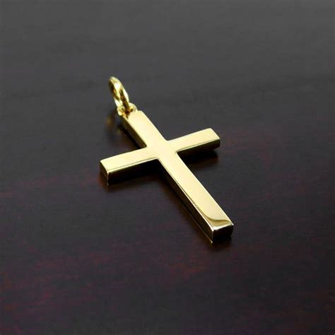 Solid Gold Cross Men, Gold Necklace, Mens Gold Cross, 14K Gold Cross ...