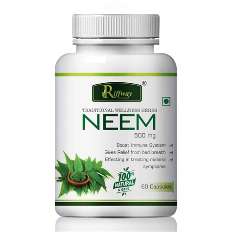 Buy Neem Pure & Organic Extract Capsules for Skin, Hair Care & Herbal ...