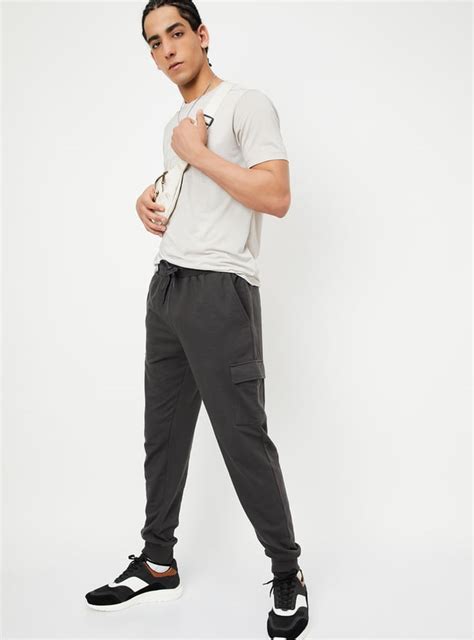 Buy Men Solid Cargo Joggers Online at just Rs. 899.0 - 1000014826645 ...