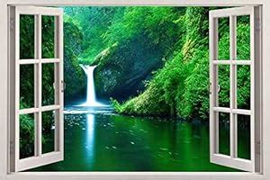 wallpics® 3D Vastu Beautiful Nature Waterfalls Waterproof Vinyl Sticker ...