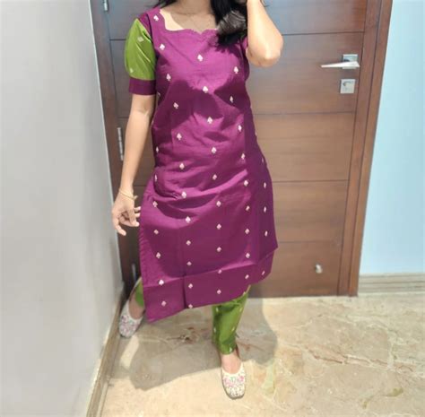 Raw silk co-ord set with lining online in India
