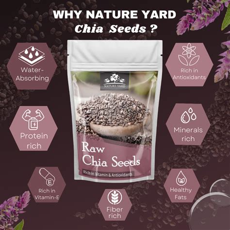 NATURE YARD Raw Chia Seeds-Helps in Weight Management/Rich in Calcium