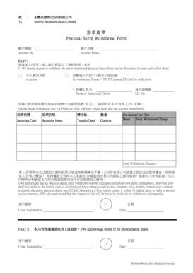 Physical Stock Withdrawal Form - Blank Fillable Template | Fill Out ...