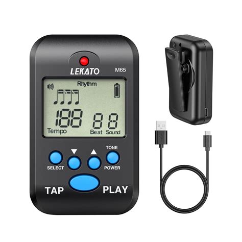 LEKATO Digital Metronome, Rechargeable LCD Electronic Metronome, with ...