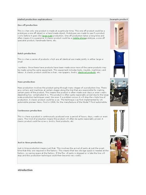 Types of Production Process 的图像结果