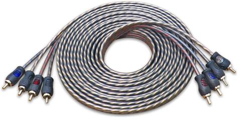 Recoil 100% Oxygen Free Copper 17ft 4 Channel RCA Audio Cable Twisted ...