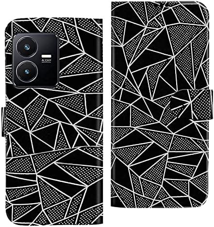 Knotyy Velvet Finish Faux Leather Flip Cover for vivo Y22 with Foldable ...