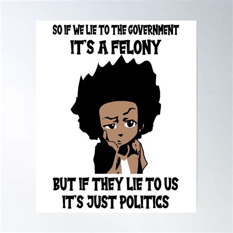 Huey Quote From The Boondocks Sitcom Art Cute Poster in 2025 | Funny ...