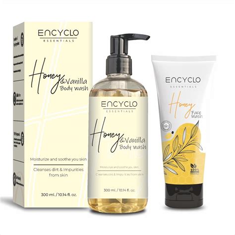 Buy Encyclo Invigorating Honey Face Wash & Luxurious Honey Vanilla Body ...