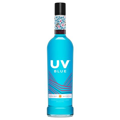 Uv Blue Raspberry Flavored Vodka, 750 ml Bottle, 30% ABV - Walmart.com