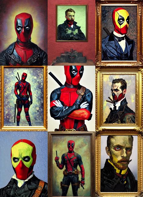 oil painting of victorian deadpool created by james | Stable Diffusion ...