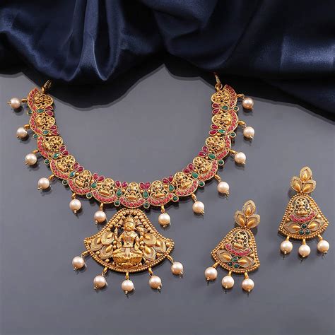 Yellow Chimes Jewellery Set for Women and Girls | Gold Temple ...