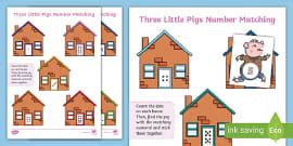 The Three Little Pigs Simple Sentence Matching Activity