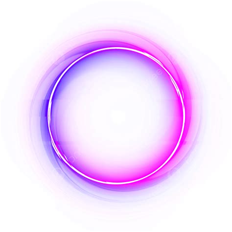 Blue Purple Neon Border Circle Light Frame, Neon, Neon Border, Border ...