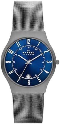 Skagen Stainless Steel Analog Blue Dial Men's Watch - 233Xlttn, Band ...
