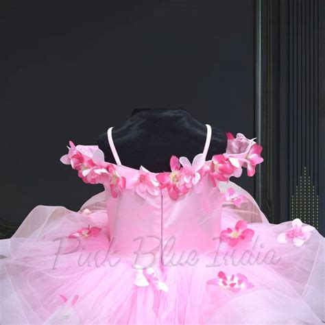 New Pink Girls Off Shoulder Dress Online by Pink Blue India
