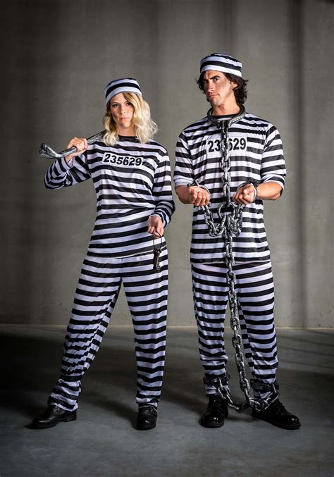 Women's Striped Prisoner Costume | Jailbird Women's Costume