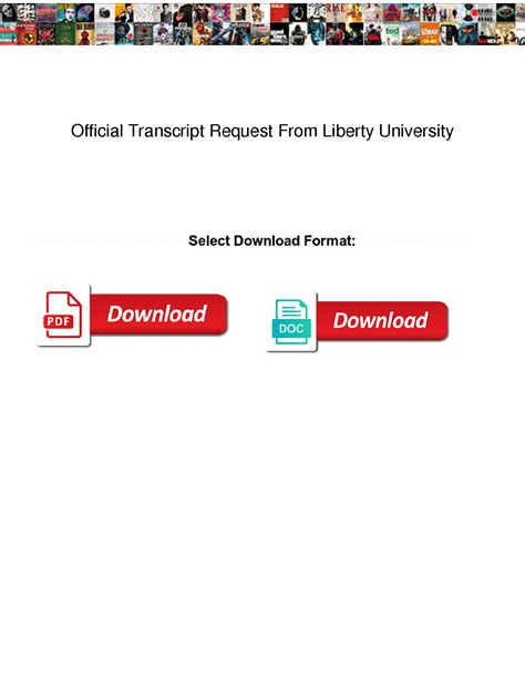 SOLUTION: Official transcript request from liberty university - Studypool