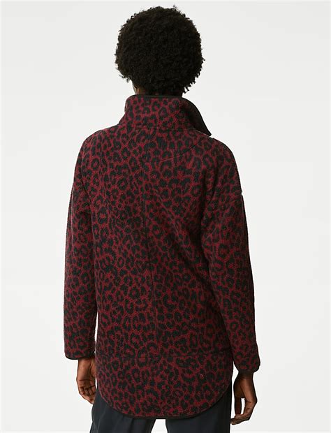 Buy Half Zip Animal Print Fleece Jacket at Marks & Spencer