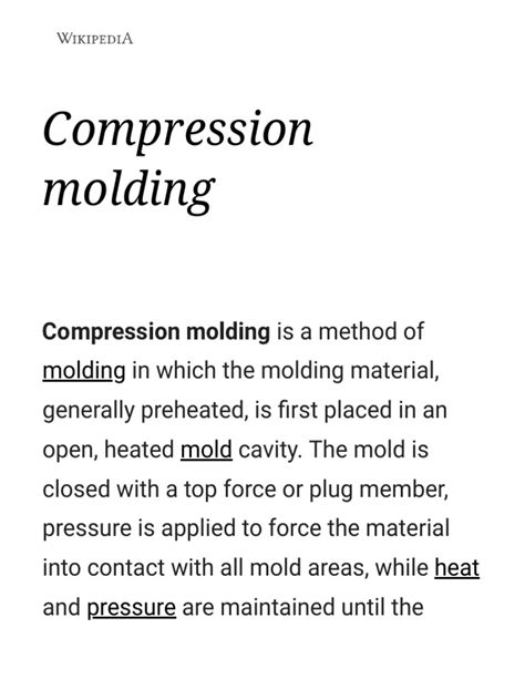 Image result for Compression Molding Examples