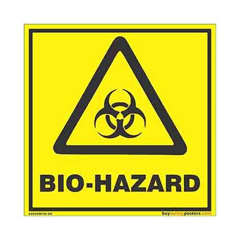 buysafetyposters.com - Biological Hazards Warning Sign in English - PVC ...