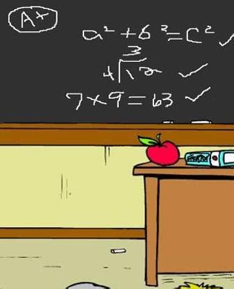 School Composition Book Classroom Scene 130 Pages: Buy School ...