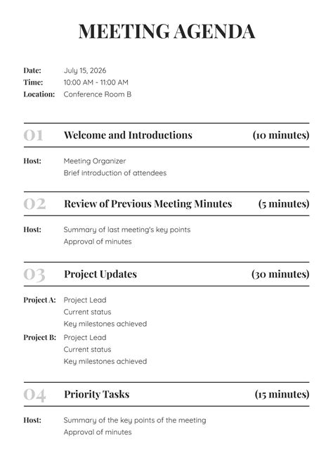 Printable Meeting Agenda Free Google Docs Template – Artofit