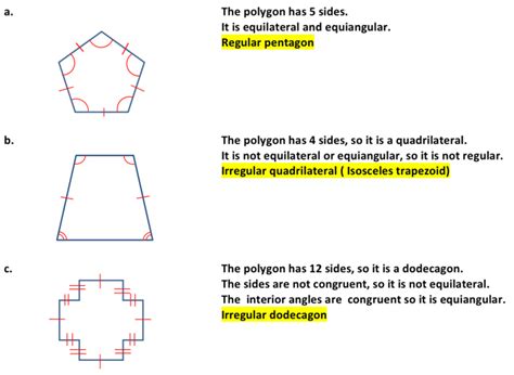Classifying Polygons Worksheet - GeometryCoach.com