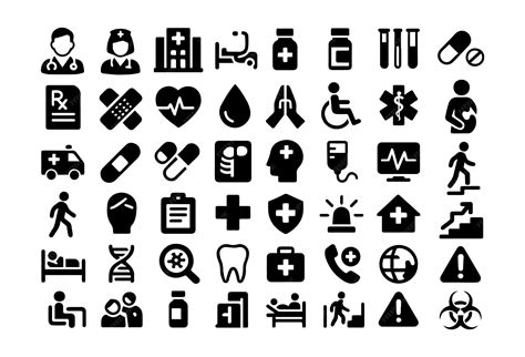 Medical icons set healthcare hospital and medical symbols | Premium Vector