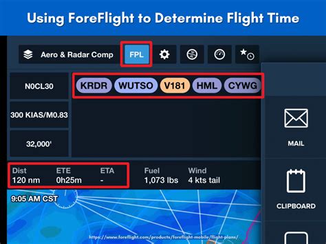Using ForeFlight 的图像结果