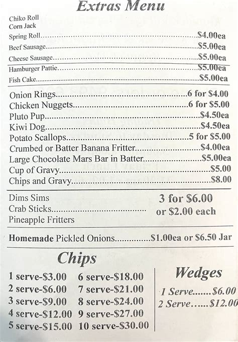 Menu at Kenwick Village Fish & Chips fast food, Kenwick