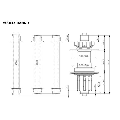 Bitex Rear Hubs | BX207R Disc ISO, Quick Release, Shimano 11-Speed(w ...