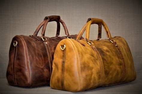 Men's Leather Duffel Bag , Travel Bag, Weekender Bag , Gift for Him ...