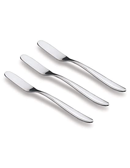 Buy TIARA - 3pc Set Stainless Steel Butter Knife and Jam Spreader for ...