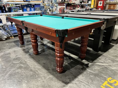 Cedar Colour Pool Snooker Billiard Table 7ft Slate with Green felt