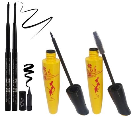 Buy SWIPA Kajal+Eyeliner Mascara+2Pcs Eyeliner Pencil(Pack Of-5) Online ...
