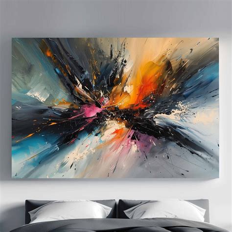 Abstract:The Night Bloom Canvas Wall Painting (36 x 24 Inches) - Punam ...