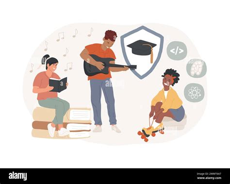 Student club isolated concept vector illustration. Student organization ...