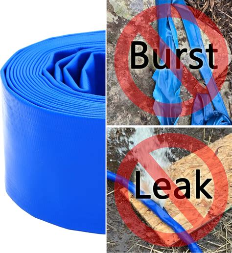 Buy DAVCO Heavy Duty Reinforced Blue PVC Lay Flat Pool Backwash Hose ...