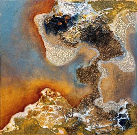 "Foggy 1": Brown Mixed Media Painting by Ruchi Singhal – ArtZolo.com