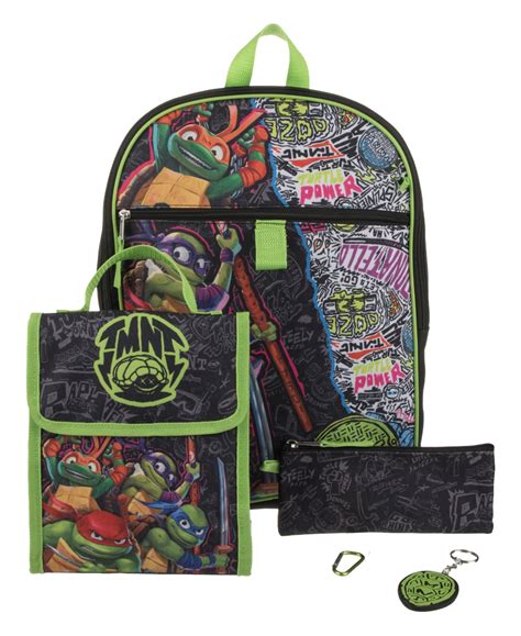 Bioworld Teenage Mutant Ninja Turtles Movie 5 Piece Backpack Set In ...