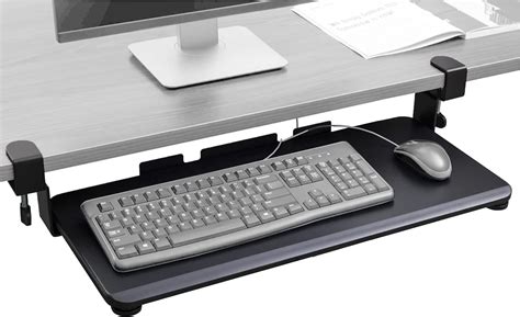 Buy TechOrbits Keyboard Tray Under Desk – 27" Clamp On Keyboard Drawer ...