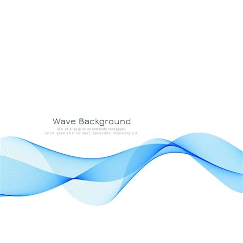 Beautiful blue wave background design | Free Vector